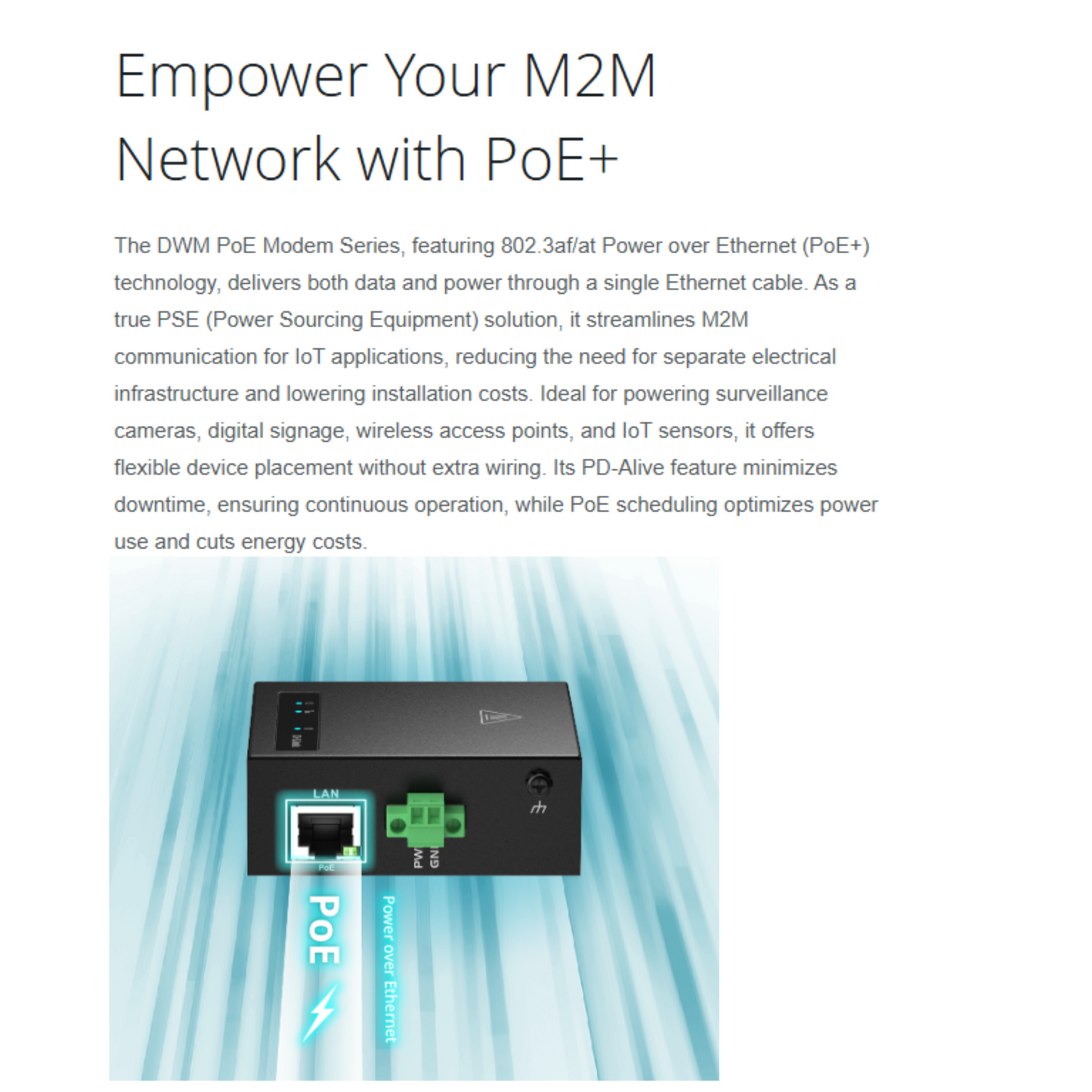 4G M2M PoE Modem | DWM-311-TP