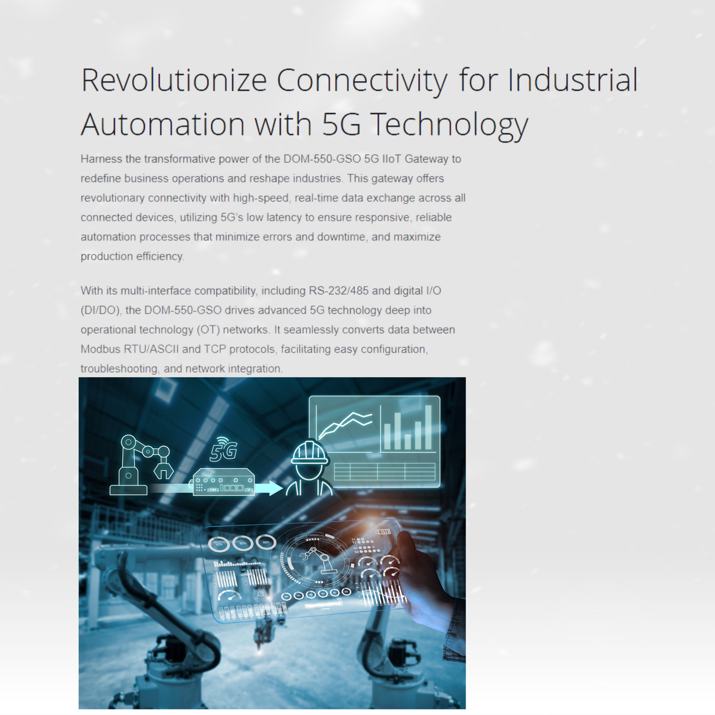 5G IIoT Gateway | DOM-550-GSO