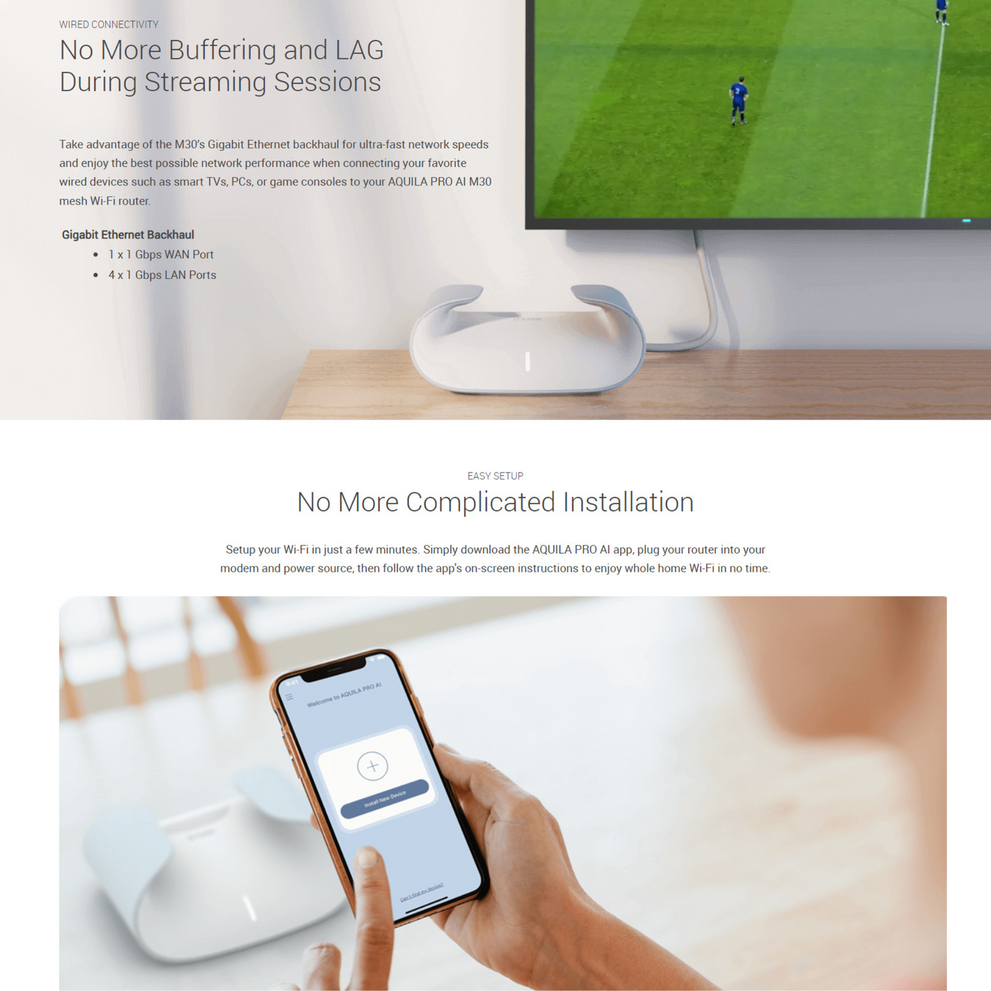 AX6000 Wi-Fi 6 Wireless Mesh Router | Expandable Mesh | High-Performance, Feature Rich, AI Enabled - Parental Controls | M60 (2P)