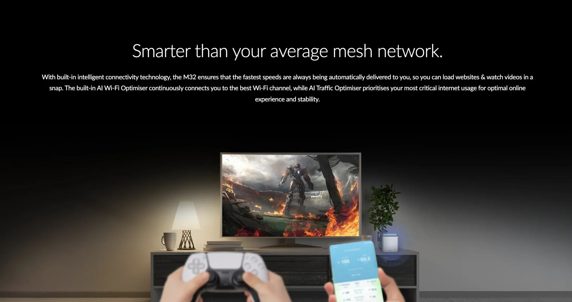 D-Link Eagle Pro AI AX3200 WiFi 6 Mesh Router | Wireless 6 | Expandable Mesh | High-Performance, Feature Rich, AI Enabled - Parental Controls