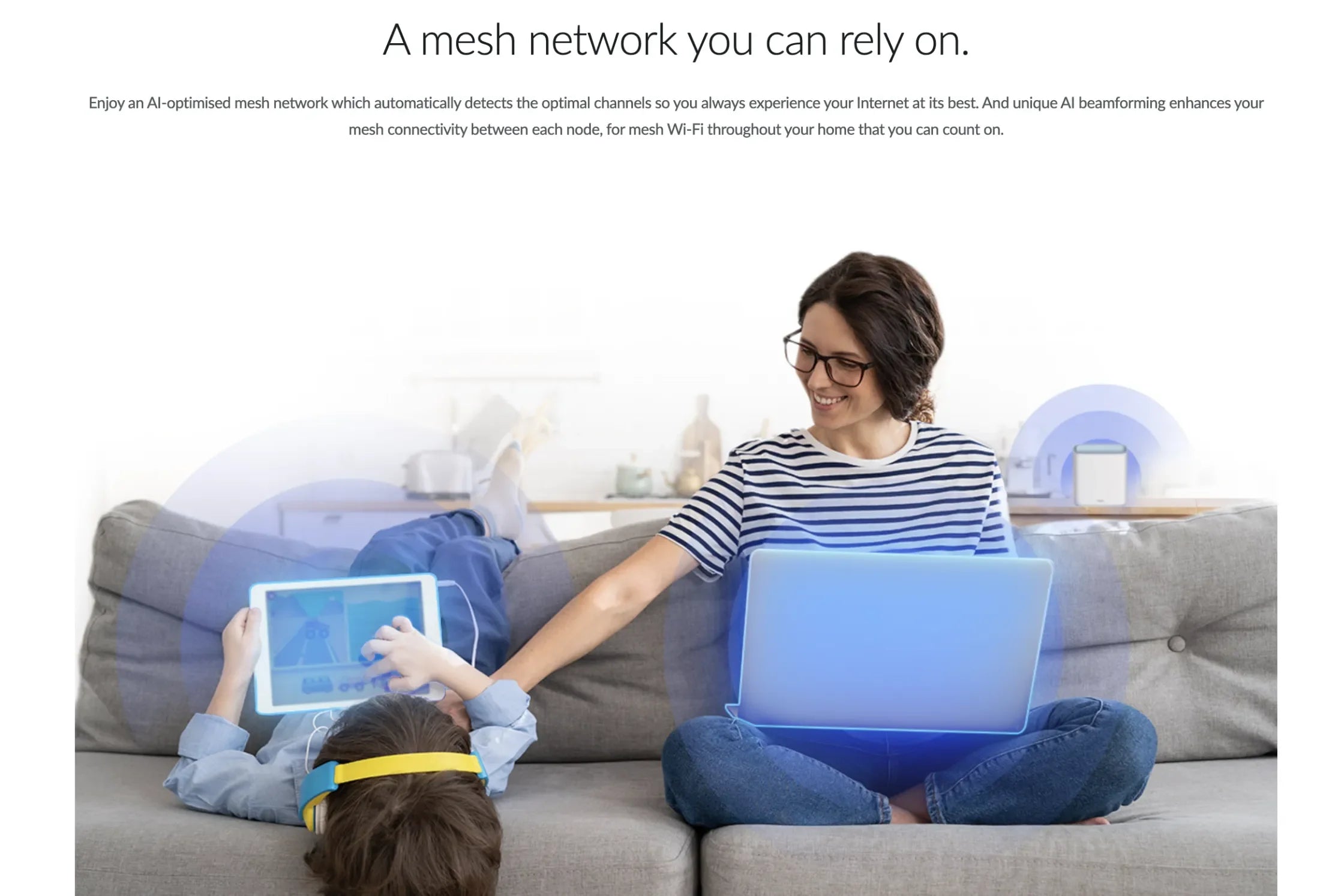 D-Link Eagle Pro AI AX3200 WiFi 6 Mesh Router | Wireless 6 | Expandable Mesh | High-Performance, Feature Rich, AI Enabled - Parental Controls