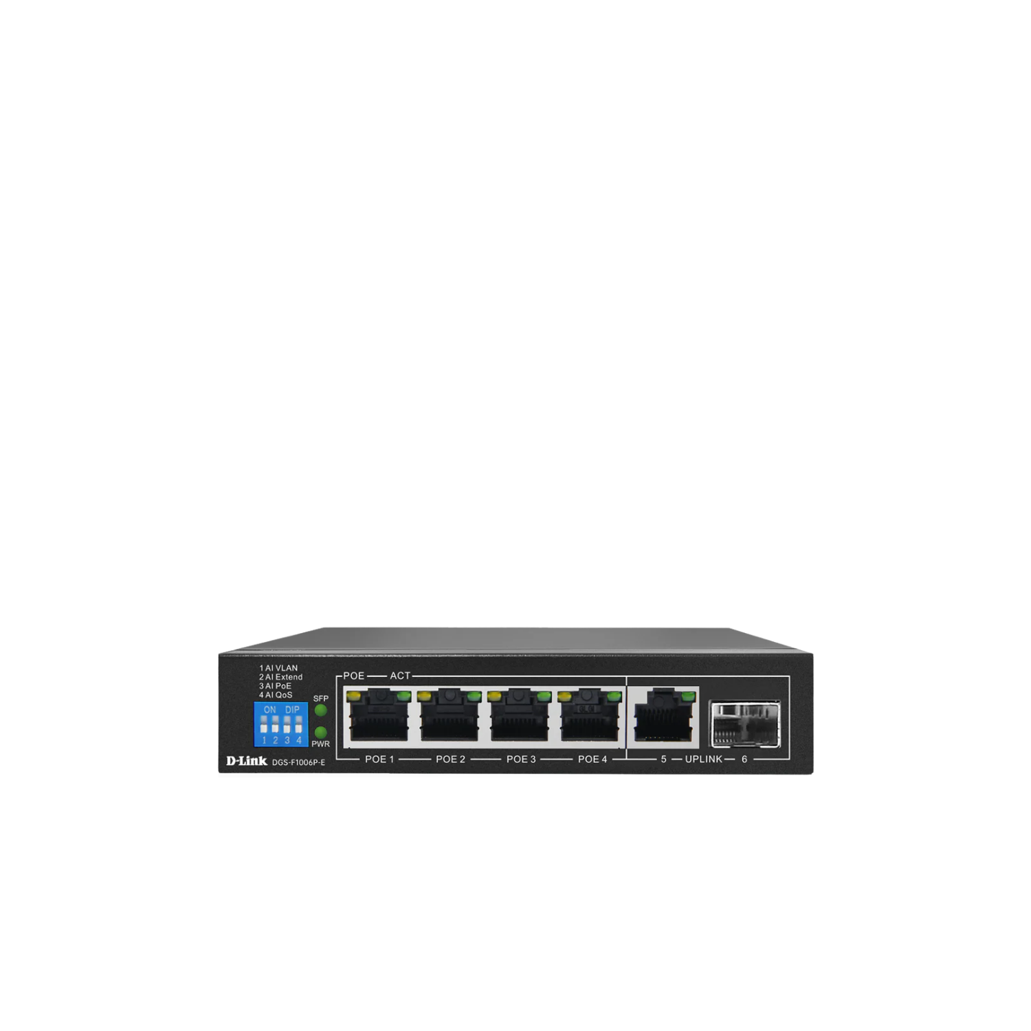 4GE PoE+ 1GE & 1 SFP Uplink 250m PoE Switch