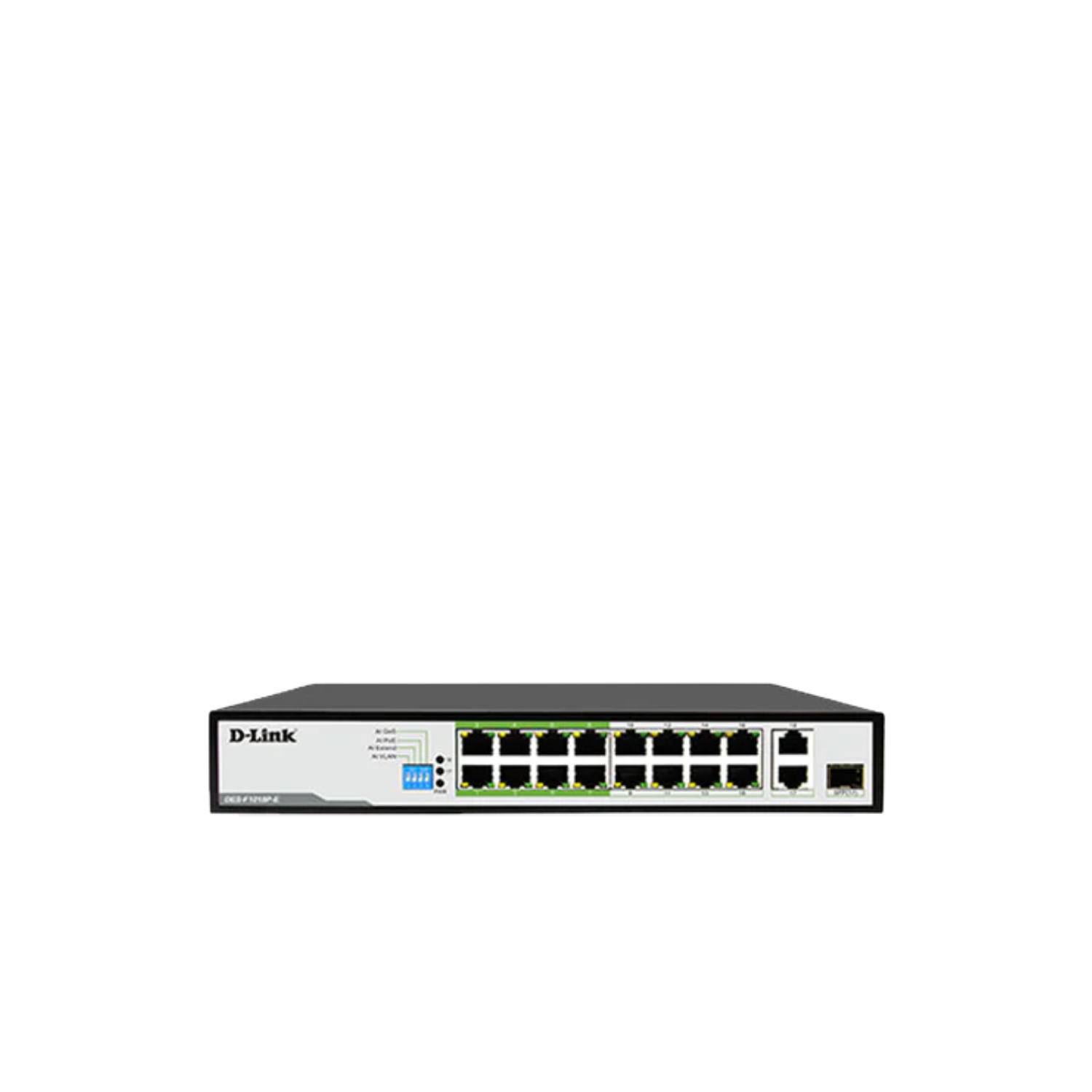 16-Port Fast Ethernet PoE Switch with 1 Gigabit Port + 1 Combo Uplink Port