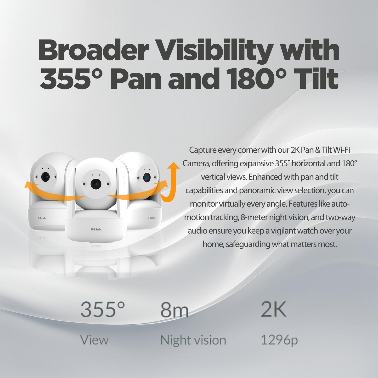 2K Pan & Tilt Wi-Fi Camera | DCS-6501LH HWC