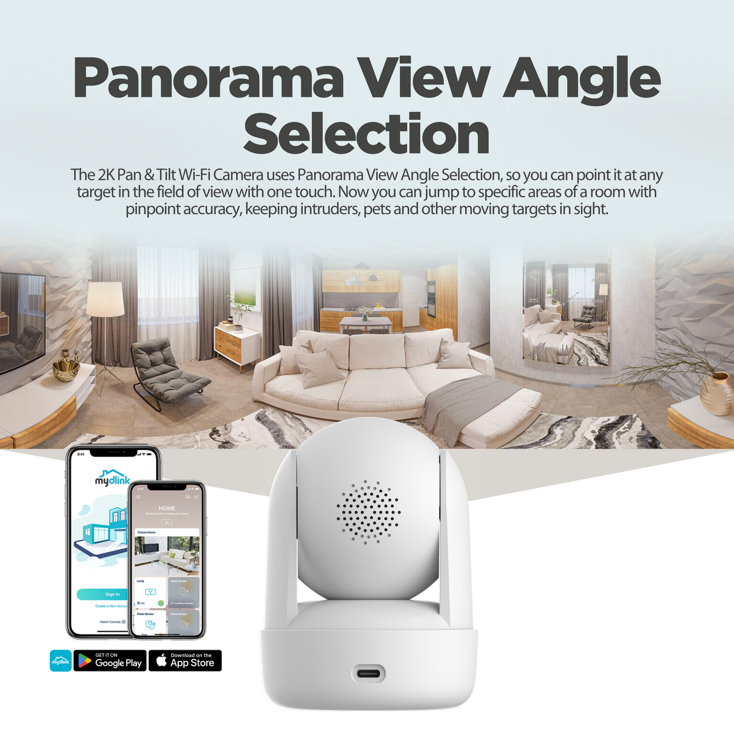 2K Pan & Tilt Wi-Fi Camera | DCS-6501LH HWC