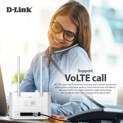 4G+LTE Cat7 AC1200 Router with Dual Power Mode, Telephony