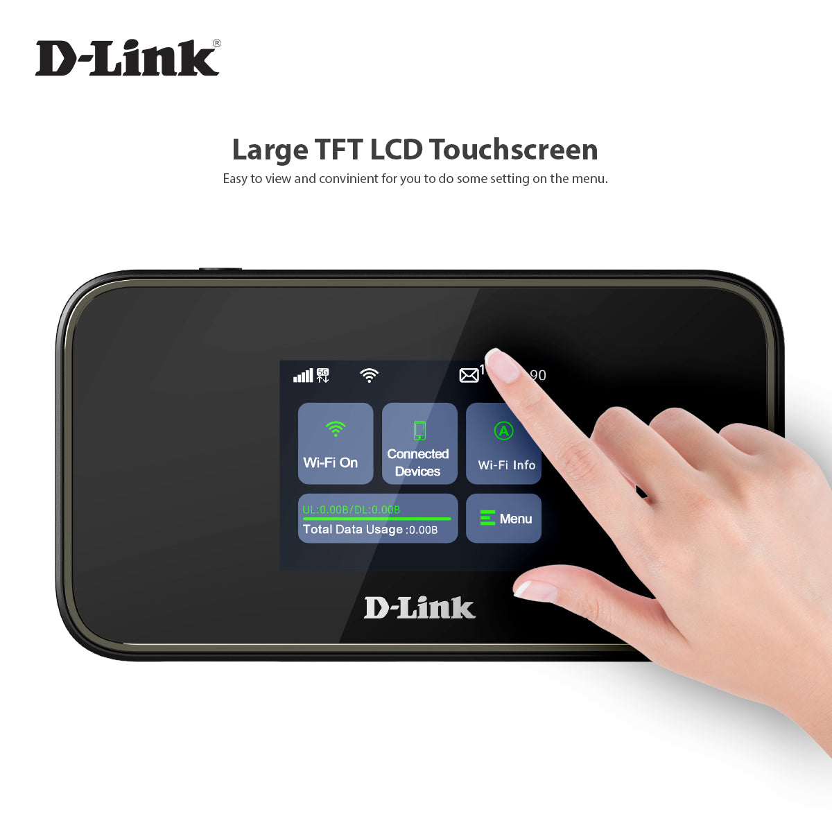 5G WiFi 6 NR MIFI with LCD Touchscreen | DWR-X2102