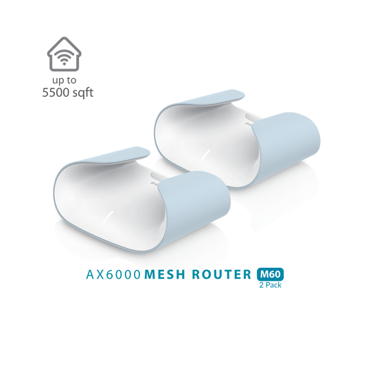 AX6000 Wi-Fi 6 Wireless Mesh Router | Expandable Mesh | High-Performance, Feature Rich, AI Enabled - Parental Controls | M60 (2P)