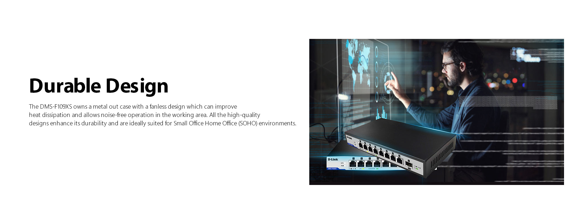 9-Port 2.5G/10G Multi-Gigabit (MG) Desktop Switch | DMS-F109XS