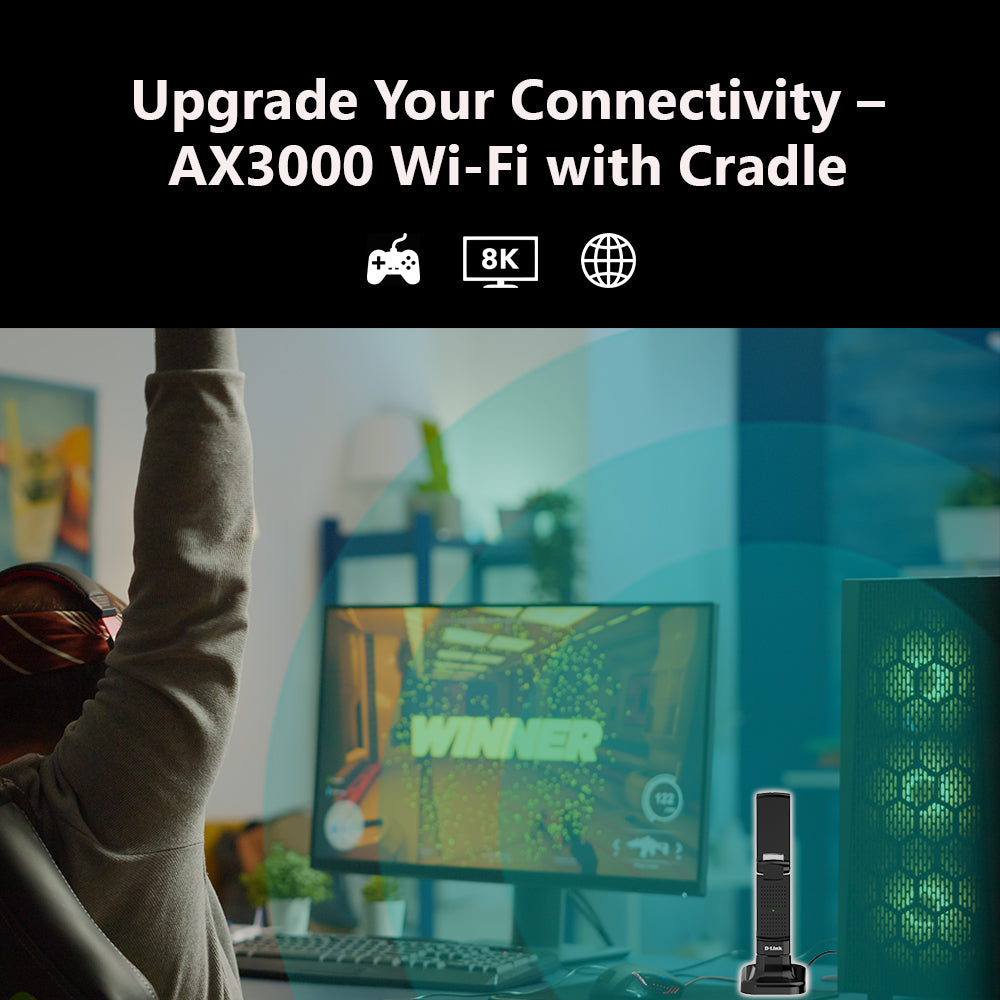 Wireless AX3000 Wi-Fi 6 High Gain USB 3.0 Adapter | DWA-X3030