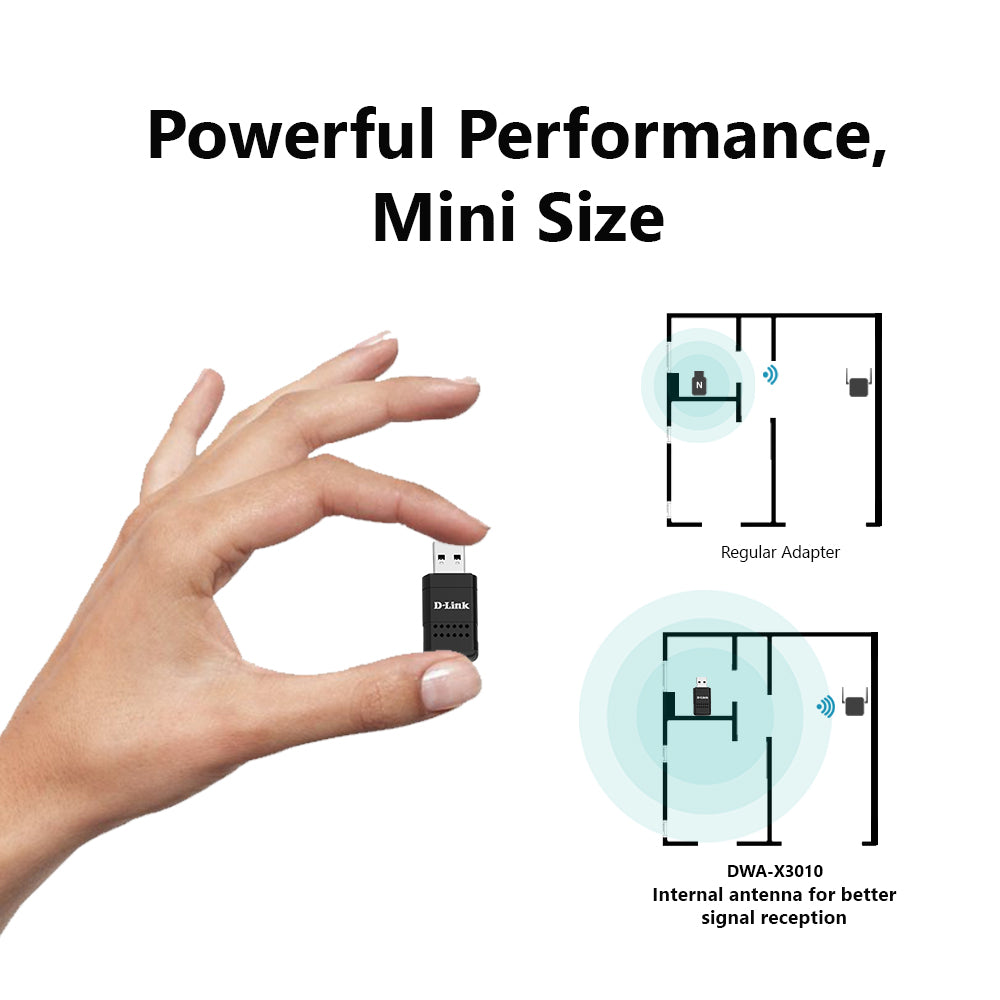 Wireless AX3000 Wi-Fi 6 MINI USB 3.0 Adapter | DWA-X3010