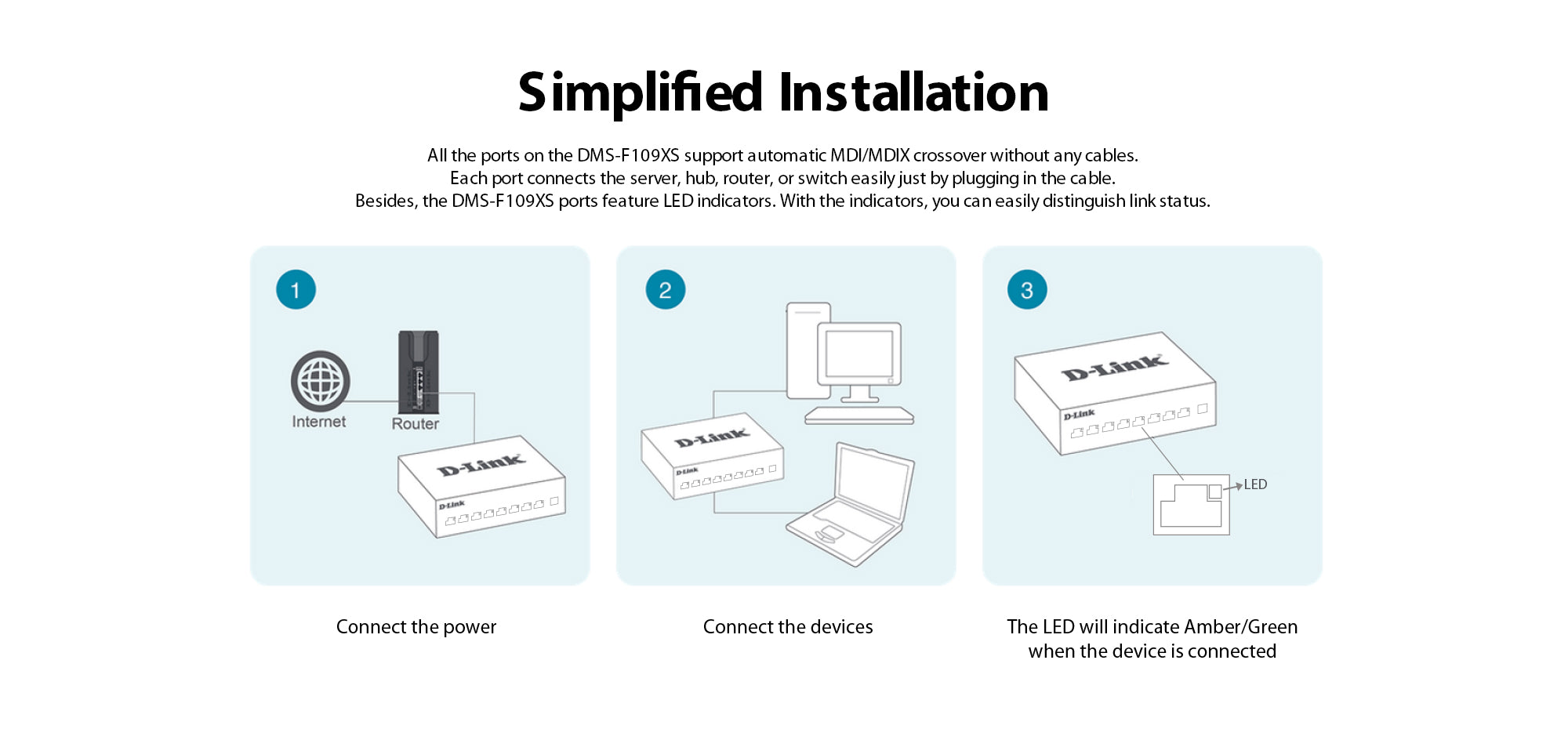9-Port 2.5G/10G Multi-Gigabit (MG) Desktop Switch | DMS-F109XS