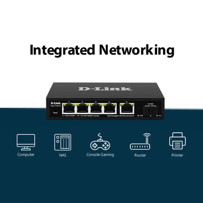 5-port 2.5G with 1-Port SFP+ Web Management Desktop Switch