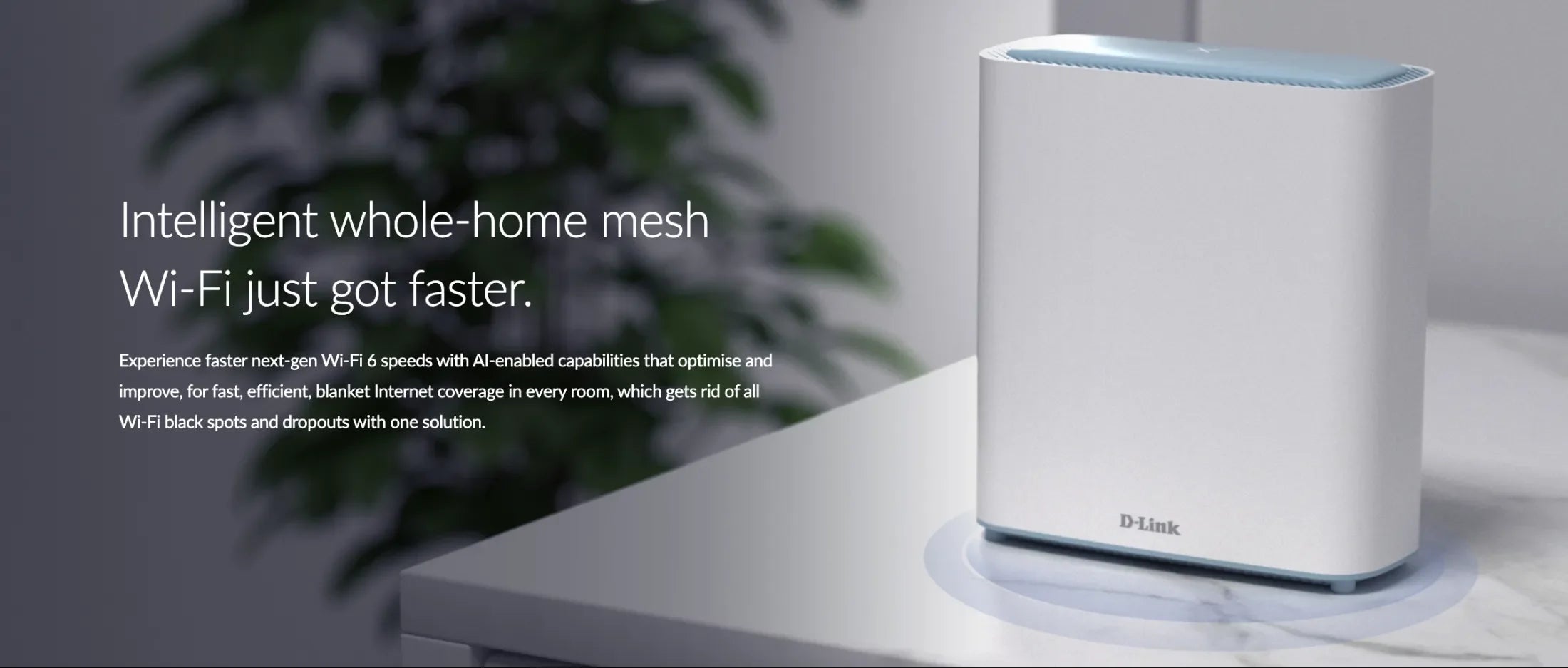 D-Link Eagle Pro AI AX3200 WiFi 6 Mesh Router | Wireless 6 | Expandable Mesh | High-Performance, Feature Rich, AI Enabled - Parental Controls