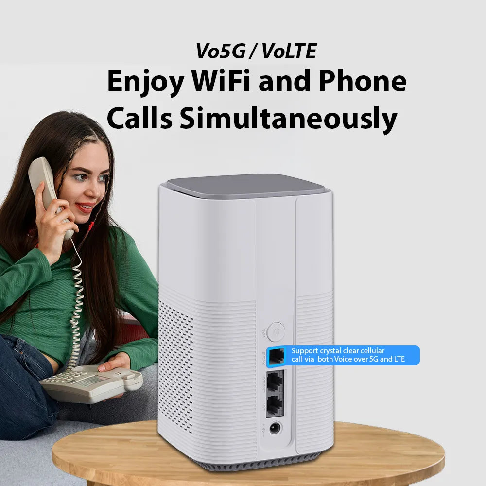 5G NR Wi-Fi 7 BE7200 Multi-Gigabit (MG) VoLTE High-Density Mobile Router | DWR-BE7200G