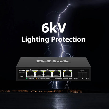 5-port 2.5G with 1-Port SFP+ Web Management Desktop Switch