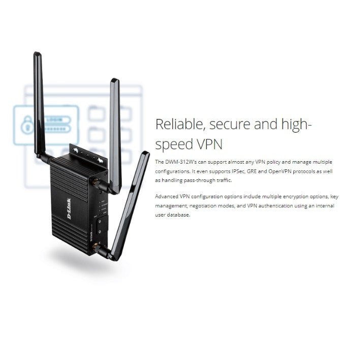 4G LTE Industrial VPN Mobile Router | DWM-312