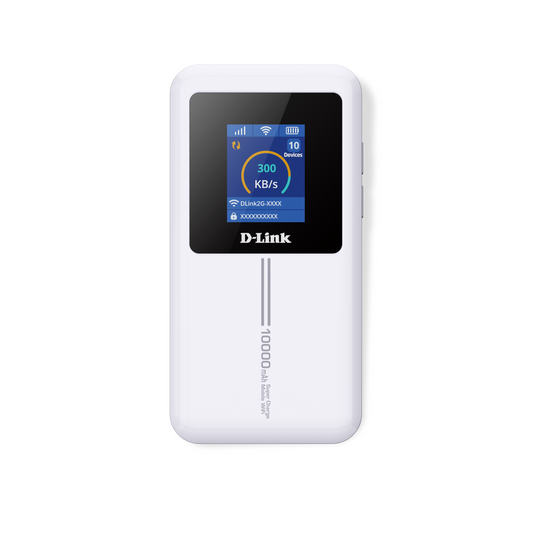 D-Link DWR-940M 4G Cat4 Wi-Fi Wireless 6 Mobile Hotspot with touchscreen | 10,000mAh Battery Life | up to 32 devices