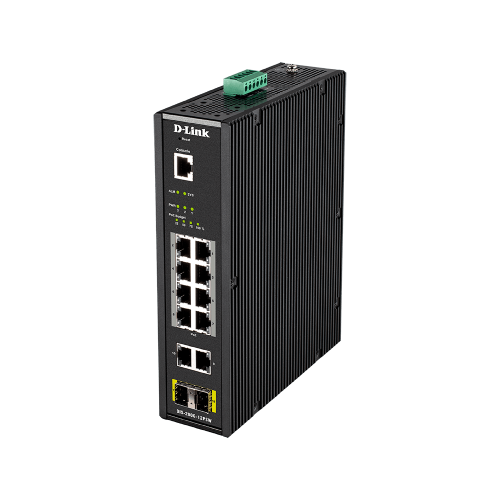 12-Port Gigabit Smart Managed Industrial PoE Switch-Wide Temp-240W PoE Budget