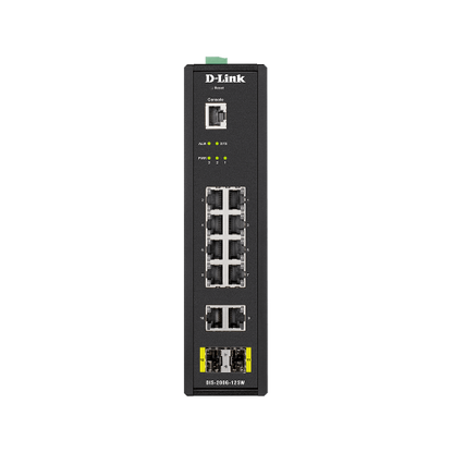 12-Port Gigabit Smart Managed Industrial Switch-Wide Temp