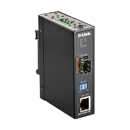 Industrial 10/100/1000Base-T to SFP Media Converter