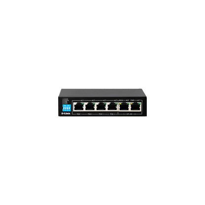 250M 6-port 10/100 switch with 4 PoE Ports and 2 Uplink Ports | DES-F1006P-E